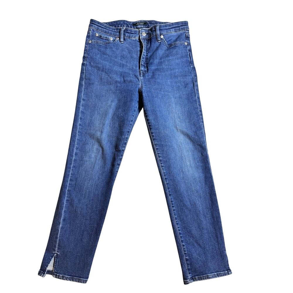 Lauren Ralph Lauren Womens Straight Ankle Jeans Size 10 Stretch Denim